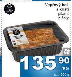 Vepřový bok s kosti pikant plátky 1kg