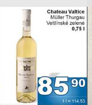 Chateau Valtice Müller Thurgau Veltlínské zelené 0,75l