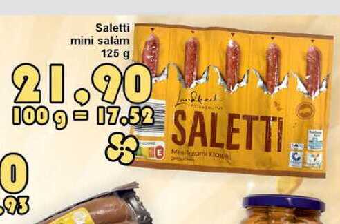Saletti mini salám 125 g 