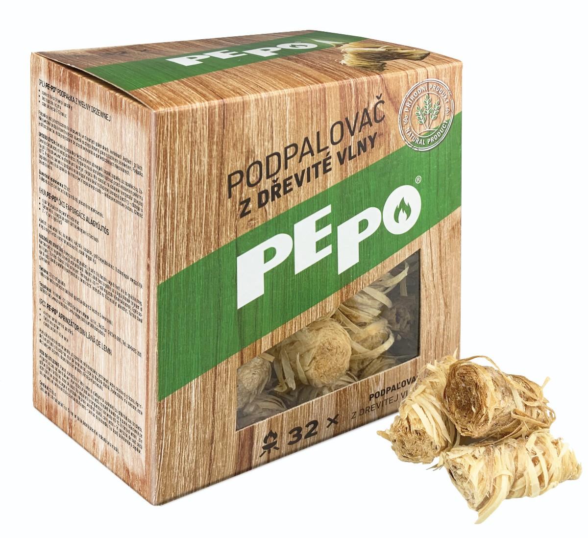 PE-PO podpalovač z dřevité vlny, 1 KS