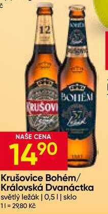 Krušovice Bohém 0,5l sklo