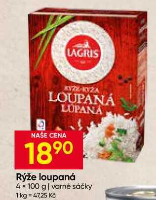 LAGRIS Rýže loupaná 4x100 g varné sáčky