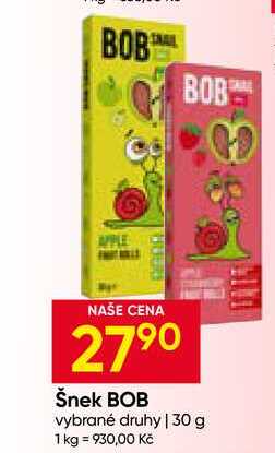 Šnek BOB vybrané druhy 30 g