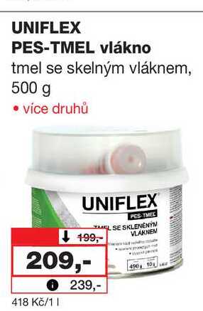 UNIFLEX PES-TMEL vlákno tmel se skelným vláknem, 500 g 