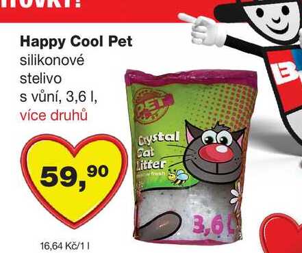 Happy Cool Pet silikonové stelivo s vůní, 3,6l