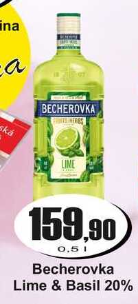 Becherovka Lime & Basil 20% 0,5 l