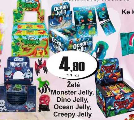Želé Monster Jelly, Dino Jelly, Ocean Jelly, Creepy Jelly 11 g