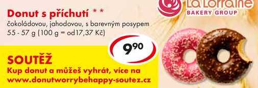 Donut s příchutí, 55-57 g   