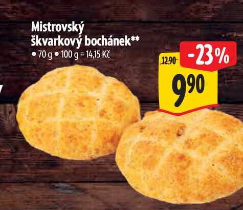 Mistrovský škvarkový bochánek  70 g 