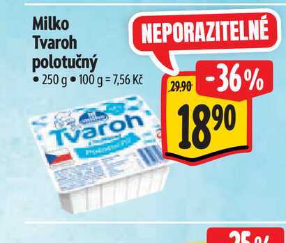 Milko Tvaroh polotučný 250 g