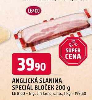 ANGLICKÁ SLANINA SPECIÁL BLOČEK 200 g