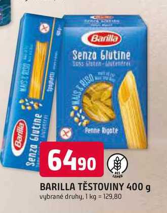 BARILLA TĚSTOVINY 400 g 
