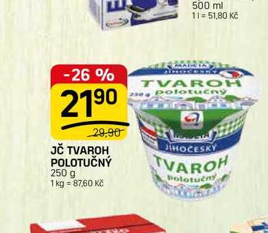 JČ TVAROH POLOTUČNÝ 250 g