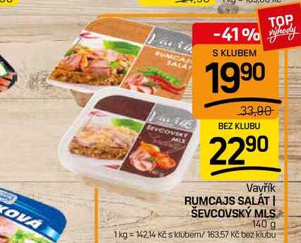 RUMCAJS SALÁT | ŠEVCOVSKÝ MLS 140 g 