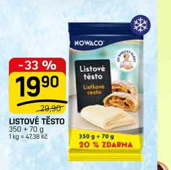 LISTOVÉ TĚSTO 350+70 g 