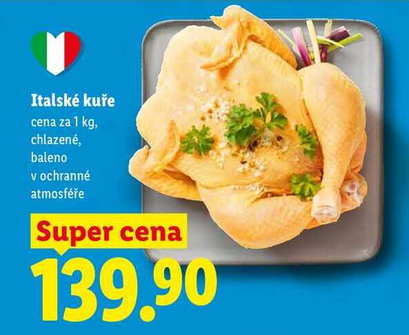 Italské kuře, cena za 1 kg