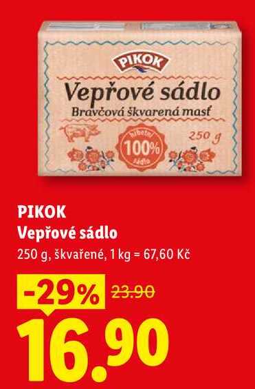 PIKOK Vepřové sádlo, 250 g