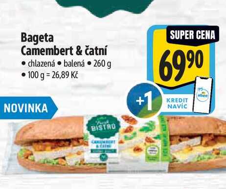 Bageta Camembert & čatní  260 g