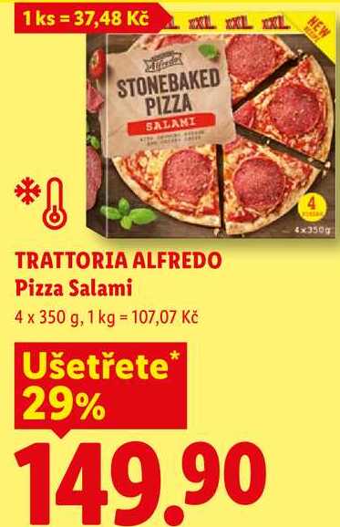 TRATTORIA ALFREDO Pizza Salami, 4x 350 g