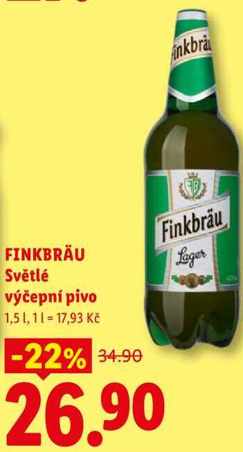 FINKBRÄU Světlé výčepní pivo, 1,5 l