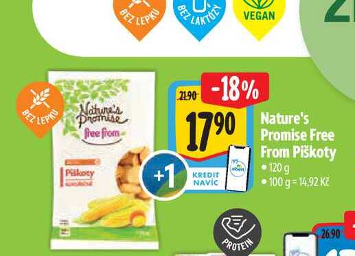 Nature's Promise Free From Piškoty 120 g