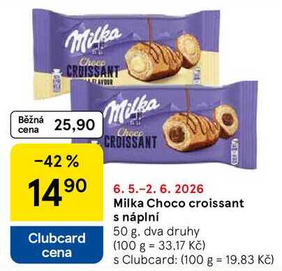 Milka Choco croissant s náplní, 50 g
