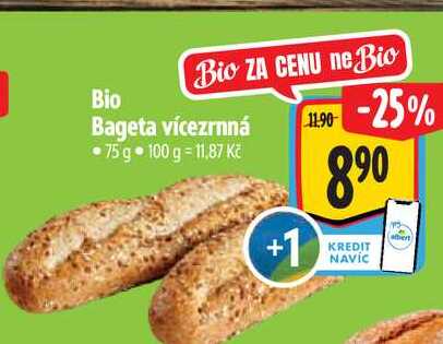   Bio Bageta vícezrnná 75 g 