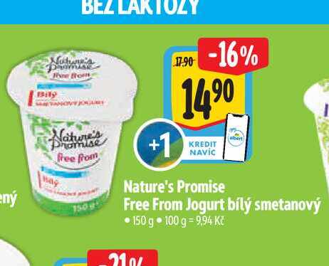  Nature's Promise bert Free From Jogurt bílý smetanový 150 g 