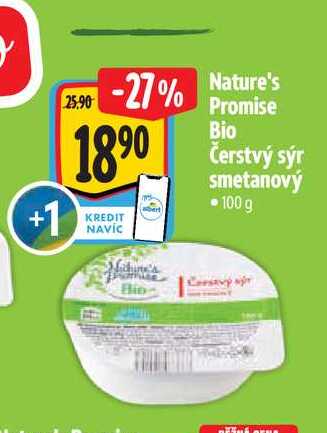   Nature's Promise Bio Čerstvý sýr smetanový 100g 