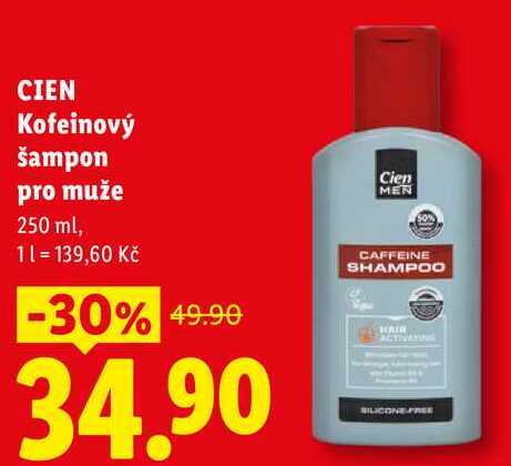 CIEN Kofeinový šampon pro muže, 250 ml