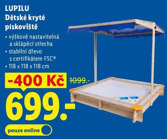 LUPILU Dětské kryté pískoviště
