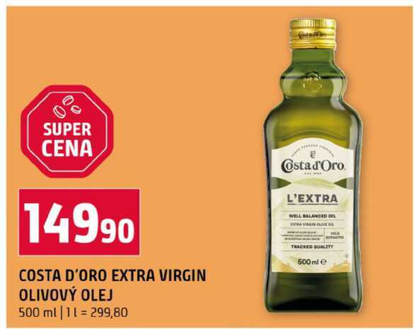 COSTA D'ORO EXTRA VIRGIN OLIVOVÝ OLEJ 500 ml 