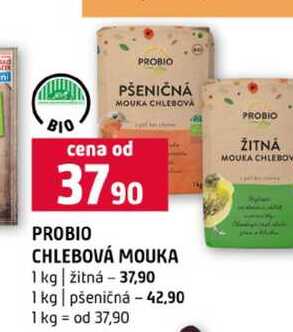 PROBIO CHLEBOVÁ MOUKA 1 kg žitná 1 kg pšeničná 