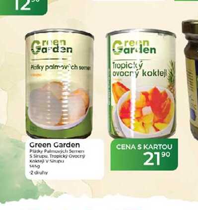 Green Garden Plátky Palmových Semen S Sirupu, Tropický Ovocný Koktejl v Sirupu