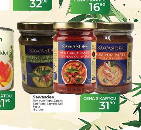 Sawasdee Tom Yum Pasta, Zelená Kari Paste, Cervená Kari Pasta 