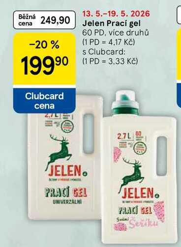 Jelen Prací gel, 60 PD, více druhů  