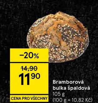 Bramborová bulka špaldová, 105 g  