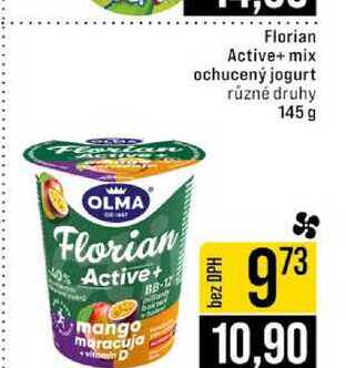 Florian Active+ mix ochucený jogurt různé druhy 145 g