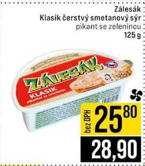 Zálesák Klasik čerstvý smetanový sýr pikant se zeleninou 125 g 