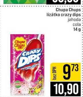 Chupa Chups lízátko crazy dips jahoda cola 14 g