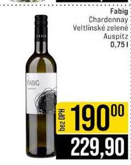 Fabig Chardonnay Veltlinské zelené Auspitz 0,75l