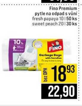 Fino Premium pytle na odpad s vůní fresh papaya 10l 50 ks sweet peach 20l 30 ks