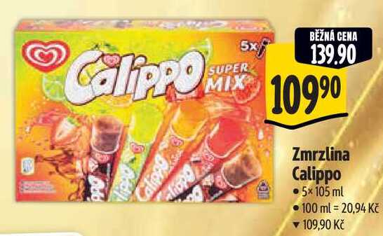 Zmrzlina Calippo, 5x 105 ml 