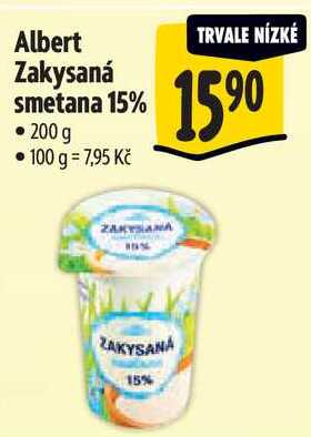 Albert Zakysaná smetana 15%, 200 g