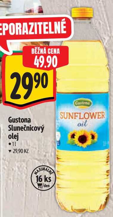 Gustona Slunečnicový olej, 1 l