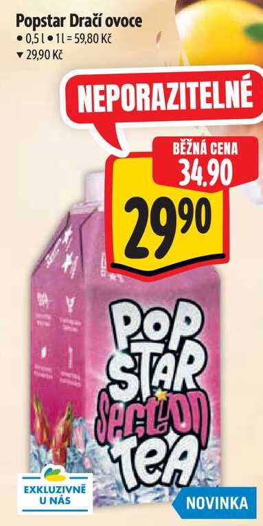 Popstar Dračí ovoce, 0,5 l