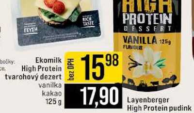 Ekomilk High Protein tvarohový dezert vanilka kakao 125 g