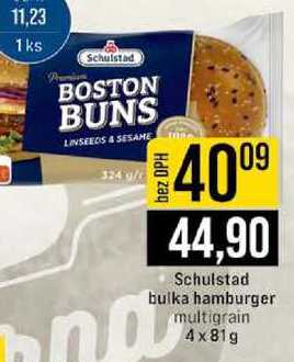 Schulstad bulka hamburger multigrain 4x81g