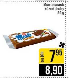 Monte snack různé druhy 29g 