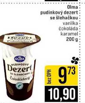 Olma pudinkový dezert se šlehačkou vanilka čokoláda karamel 200 g